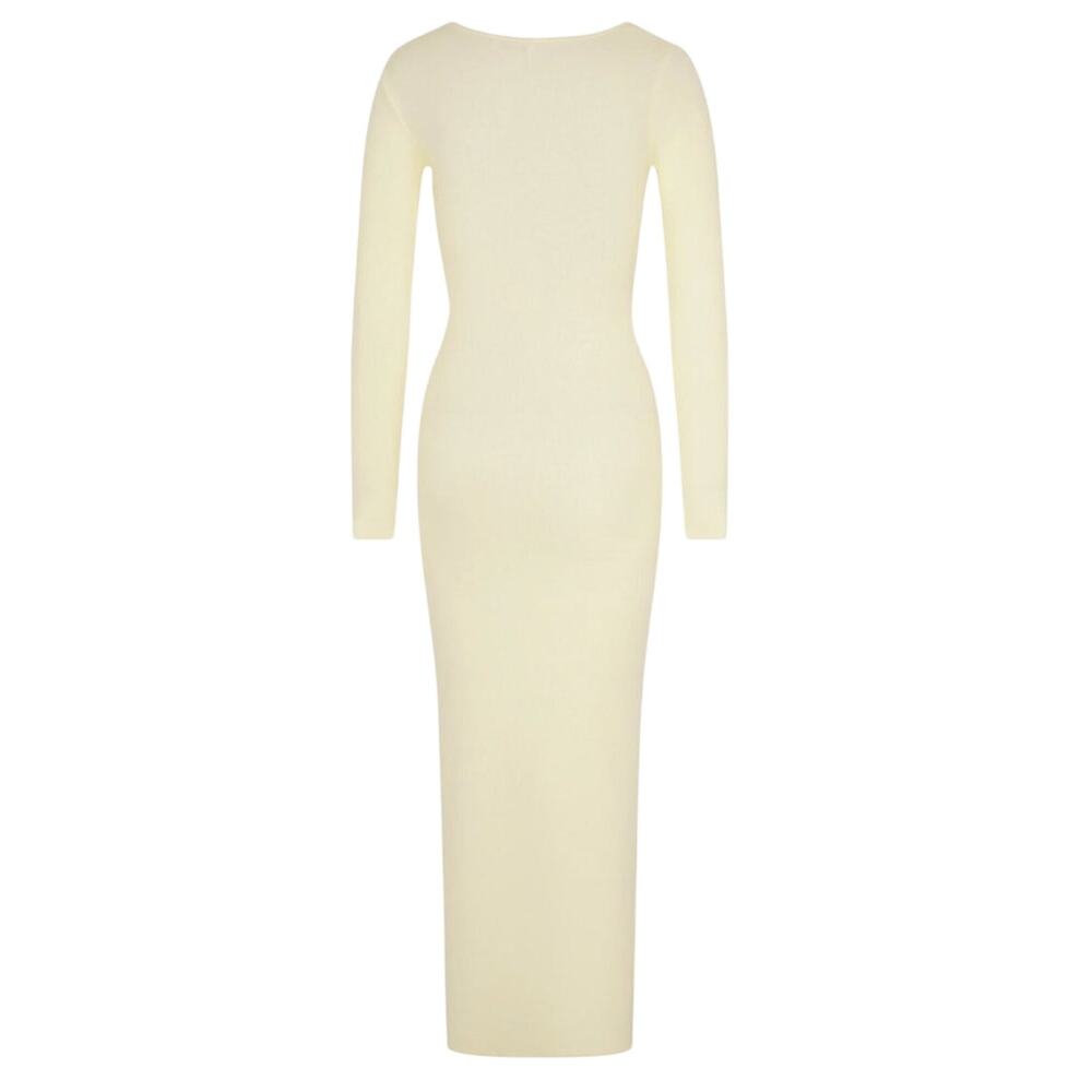 Meshki Culver Draped Twist Knit Midi Dress - Cream - Picture 2 of 2